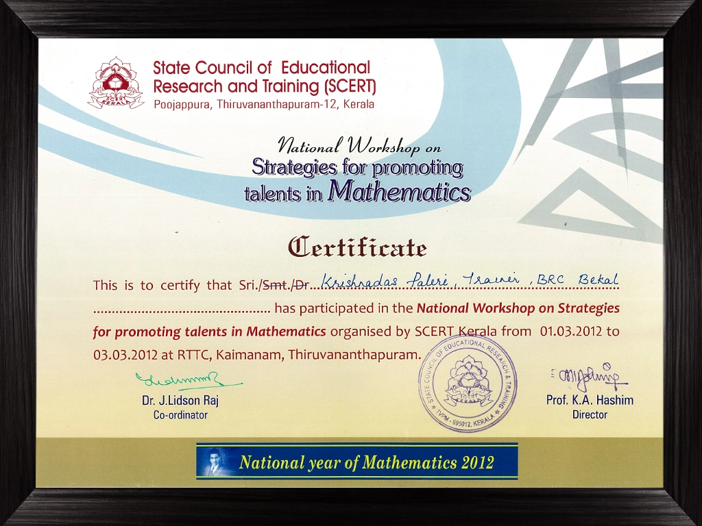 Best NGO Activist in Kasaragod | SCERT - Krishnadas Paleri